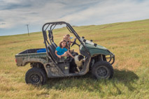 Adults in trucks, but the kids preferred this!