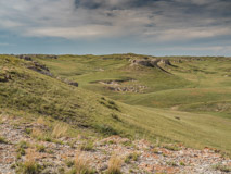 Exploring the escarpment and bluffs at the ranch.