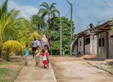 Peruvian Amazon Region, The village had a concrete sidewalk, apparently from a government grant.