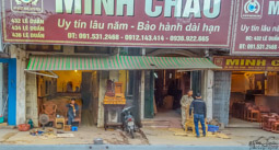 Vietnam cities appear to be filled with very entreprenurial individuals who find a niche for a small shop.  This is a furniture area.