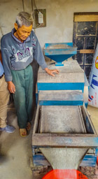 The rice goes through two hand machines to be clean and without hull material.
