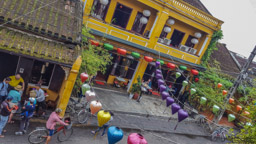 From the balcony of our restaurant - lanterns everywhere.