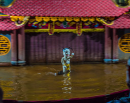 This water stage is how the puppets story is told.