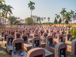 On a countryside tour, we stopped at a military cemetery.