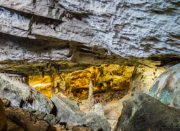 Sung Sot Cave.  The people give an idea of the size of this cave!