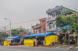This is a wedding in progress in the town.