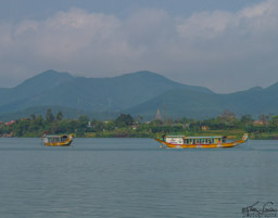 Took a boat on Huong River to see Thein My Pagoda.