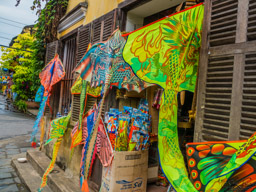 A big kite area as well as lanterns.