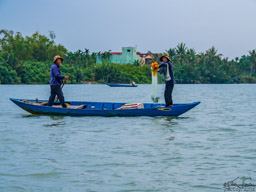 Preparing to cast the net.