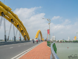 View from walking across the bridge.