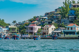 Quite a mix of houses in this fishing village!
