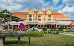 Dalat train station.  We are going to take a train ride!