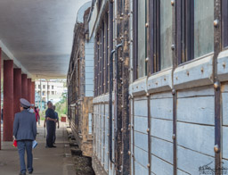 Old train waits for us in the station.