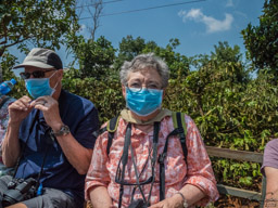 After the weasel coffee operations, we take a wagon behind a tractor to visit a home and school.  We are in a Buon Chuoi village  to learn about the life of the hill tribe K'Ho.  The tractor ride is a bit dusty.