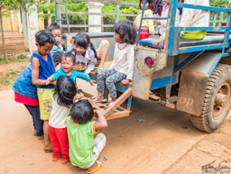 After we exit the wagon, the children want a ride.  Not everyone is happy!