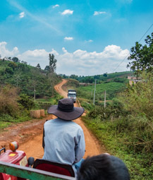 A look at the hills this tribe inhabit.  We barely squeezed by this truck!