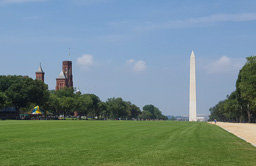 Smithsonian Castle on the left.
