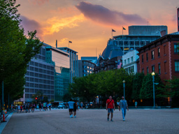 Sunset drama near the WH