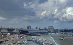 Arrival in Amsterdam.  We arrived by train from the airport to the train station shown here.