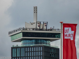 On the walk home, I looked up and noticed people in that swing on the building roof.  Yikes!