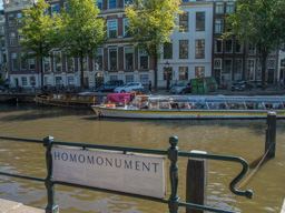 We had to wait for the Anne Frank House, so we explored.  This is a monument to LGBT consisting of 3 triangles