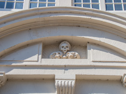 Doorway detan on the church next to the Anne Frank House.