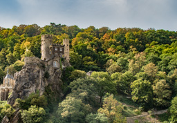 Hmm, based on the decoration, we might have seen this one before from a different angle.  Interestin how it is so integrated into the rocky outcrop.  I just notice the person in the photo.