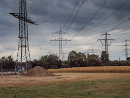 Heavy electricity use in the area, and lots of generators.