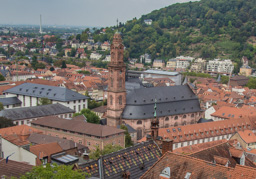 Different view of cathedral and neighborhood.