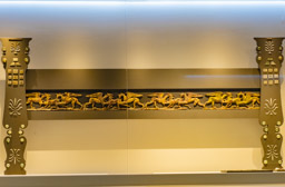 In the Archaeological Museum of Pella, a burial couch.