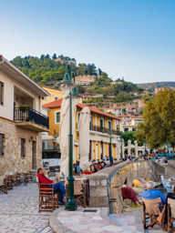 Beautiful town of Nafpaktos!  So many diners (and drinkers) out this night.