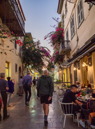 After a walking tour, we had dinner in beautiful town of Nafplion.