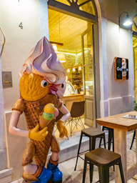 Gelato for dessert, but not sure it was with this cute guy.